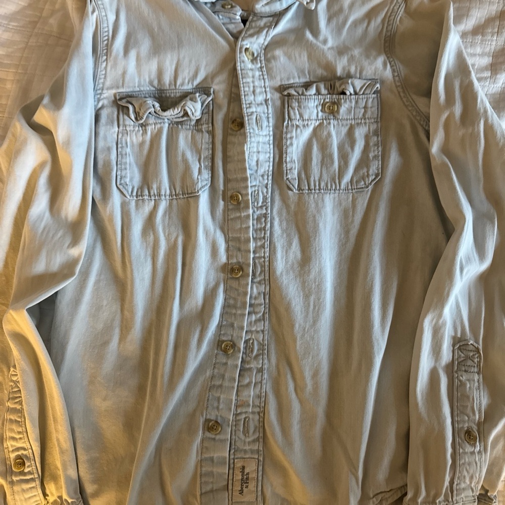 Abercrombie & Fitch Light Blue Casual Shirt